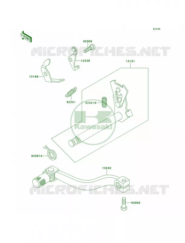 Gear Change Mechanism Kawasaki MOTOS 60 1993 KX60  KX60-B9