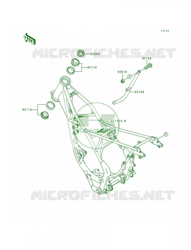Frame Kawasaki MOTOS 80 1993 KX80  KX80-R3