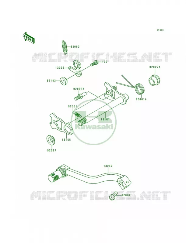Gear Change Mechanism Kawasaki MOTOS 80 1993 KX80 Big Wheels  KX80-T3
