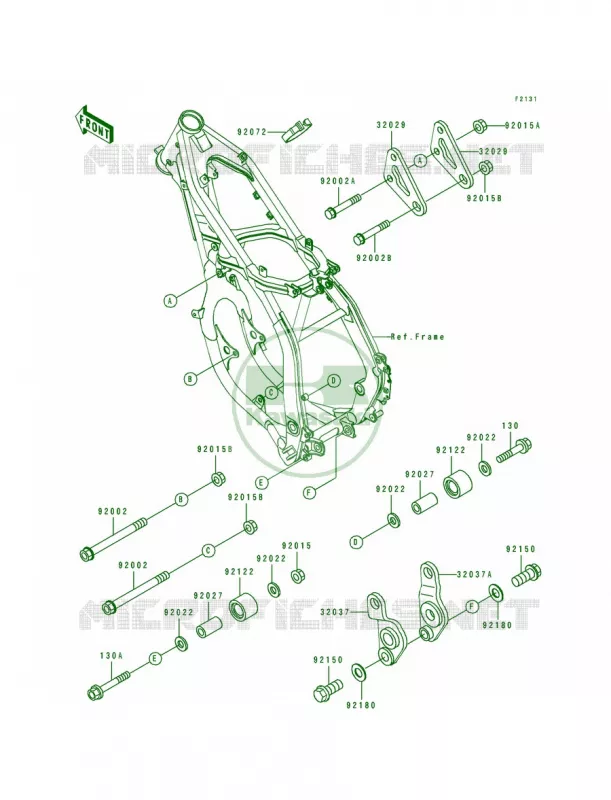 Frame Fitting Kawasaki MOTOS 125 1992 KX125  KX125-J1