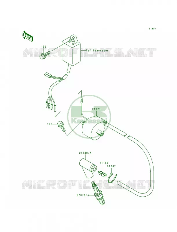 Ignition System Kawasaki MOTOS 500 1992 KX500  KX500-E4