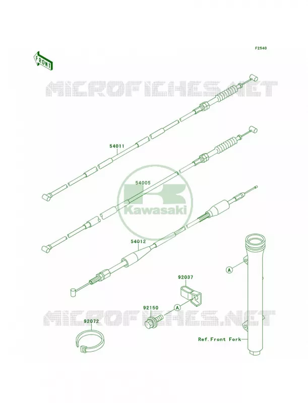 Cable Kawasaki MOTOS 60 1992 KX60  KX60-B8
