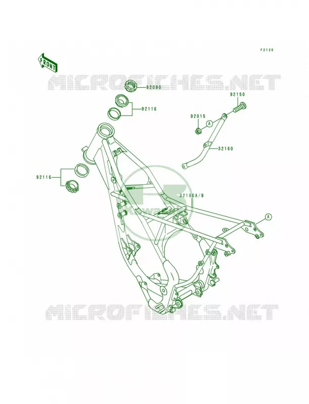 Frame Kawasaki MOTOS 80 1992 KX80  KX80-R2