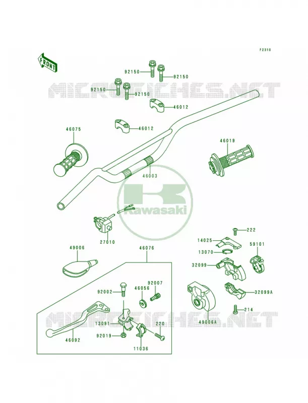 Handlebar Kawasaki MOTOS 80 1992 KX80  KX80-R2