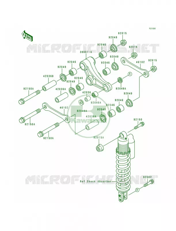 Suspension Kawasaki MOTOS 80 1992 KX80  KX80-R2