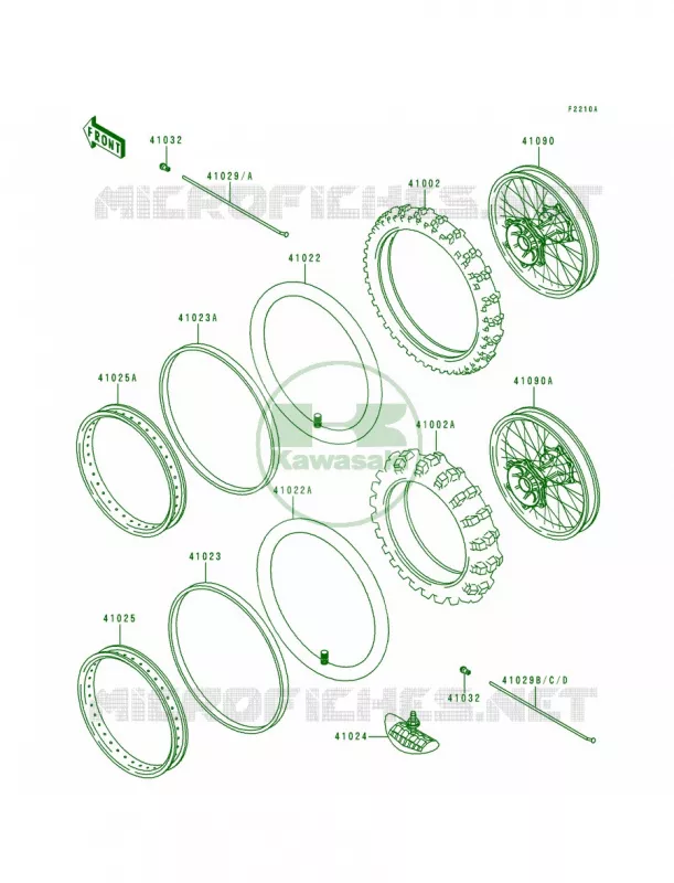 TireKX80-T2T3 Kawasaki MOTOS 80 1992 KX80  KX80-R2