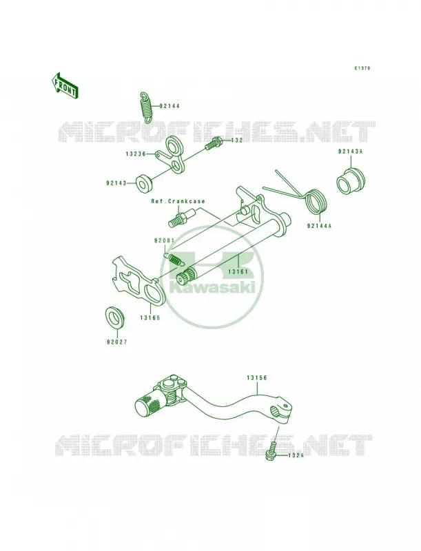 Gear Change Mechanism Kawasaki MOTOS 250 1991 KX250  KX250-H2