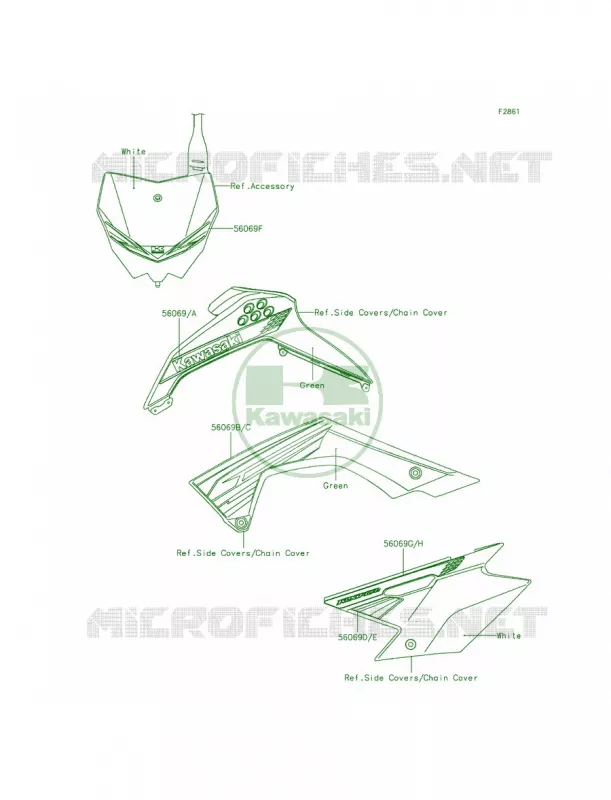 DecalsBCF Kawasaki MOTOS 140 2014 KLX140L  KLX140BEF