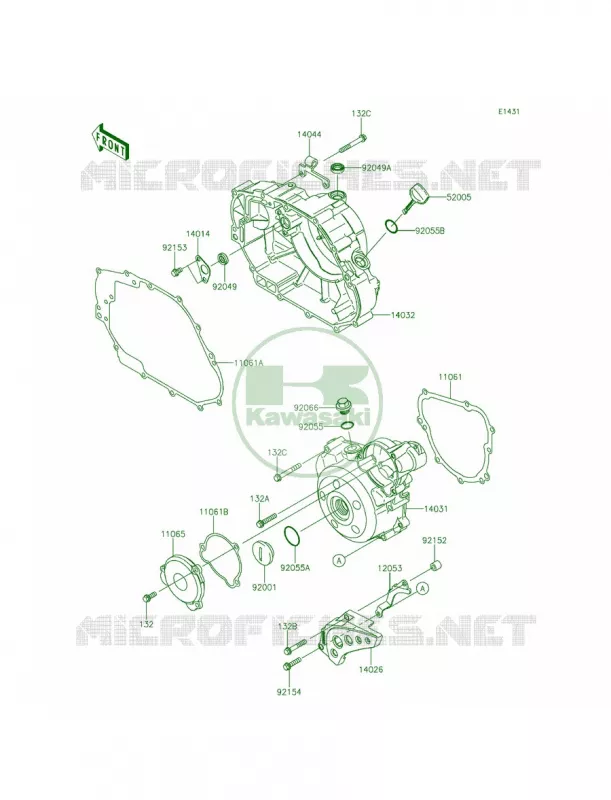 Engine Covers Kawasaki MOTOS 140 2014 KLX140L  KLX140BEF