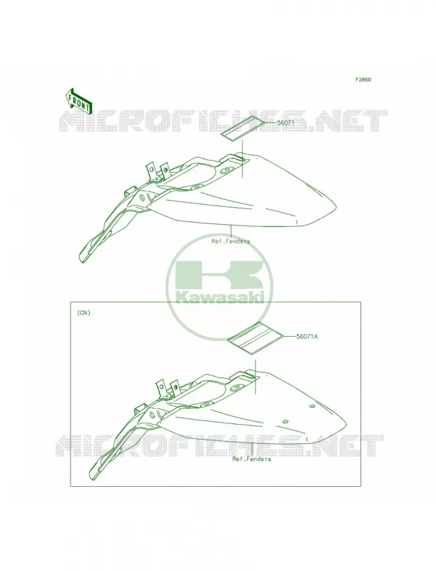 Labels Kawasaki MOTOS 140 2014 KLX140L  KLX140BEF