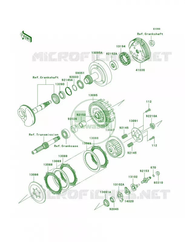 Clutch Kawasaki MOTOS 110 2008 KLX110  KLX110A8F