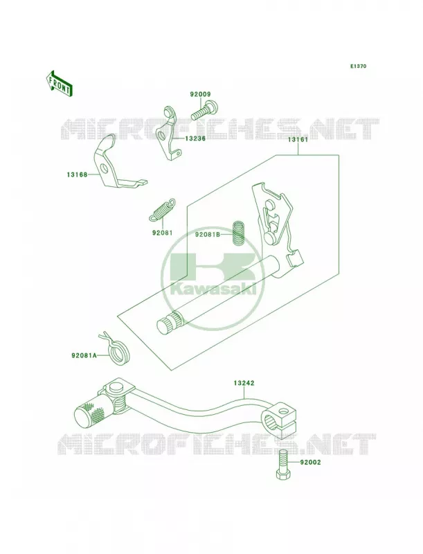 Gear Change Mechanism Kawasaki MOTOS 60 1991 KX60  KX60-B7