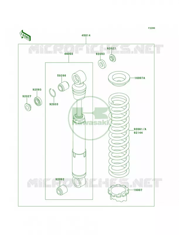 Shock Absorber Kawasaki MOTOS 60 1991 KX60  KX60-B7