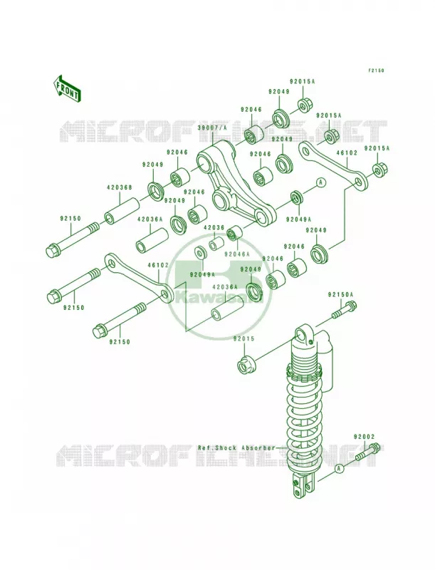 Suspension Kawasaki MOTOS 80 1991 KX80 Big Wheels  KX80-T1