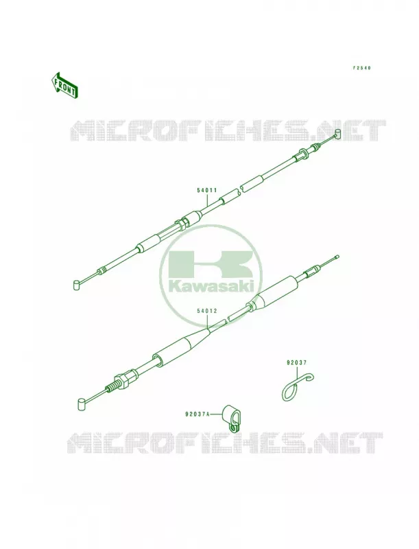 Cable Kawasaki MOTOS 125 1990 KX125  KX125-H1