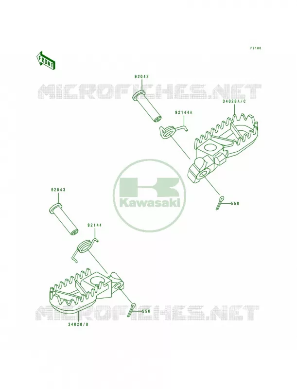 Step Kawasaki MOTOS 250 1990 KX250  KX250-H1