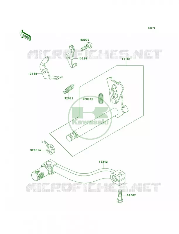 Gear Change Mechanism Kawasaki MOTOS 60 1990 KX60  KX60-B6