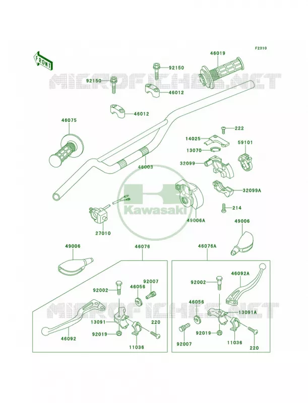 Handlebar Kawasaki MOTOS 60 1990 KX60  KX60-B6