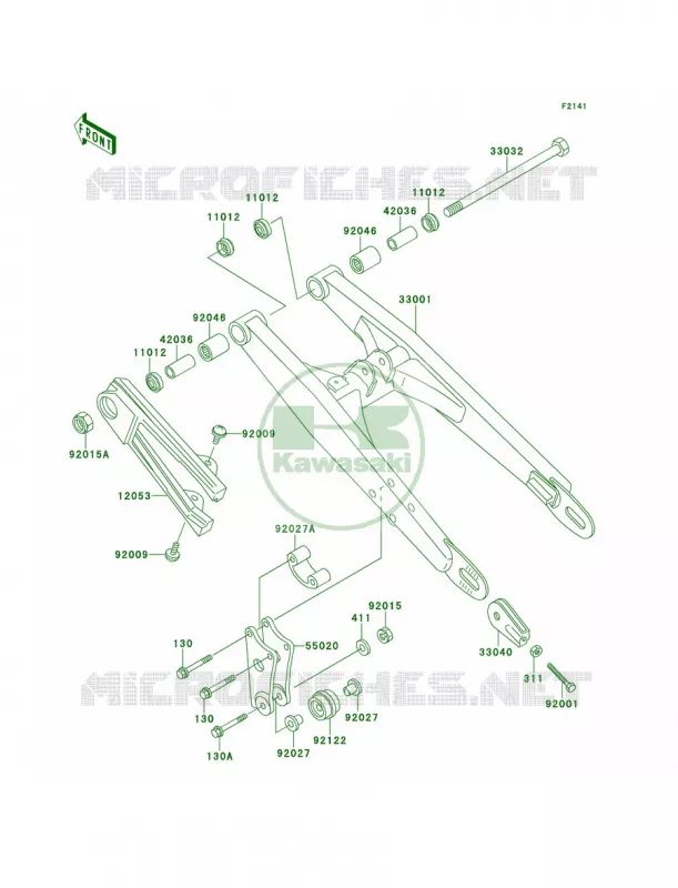 Swing Arm Kawasaki MOTOS 60 1990 KX60  KX60-B6