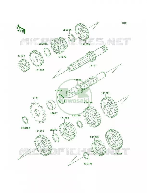 Transmission Kawasaki MOTOS 60 1990 KX60  KX60-B6