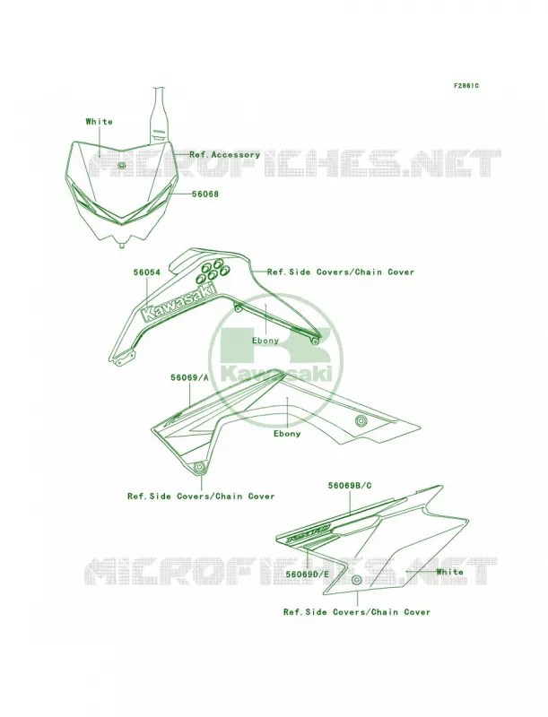 DecalsGreenAAF Kawasaki MOTOS 140 2008 KLX140  KLX140A8F