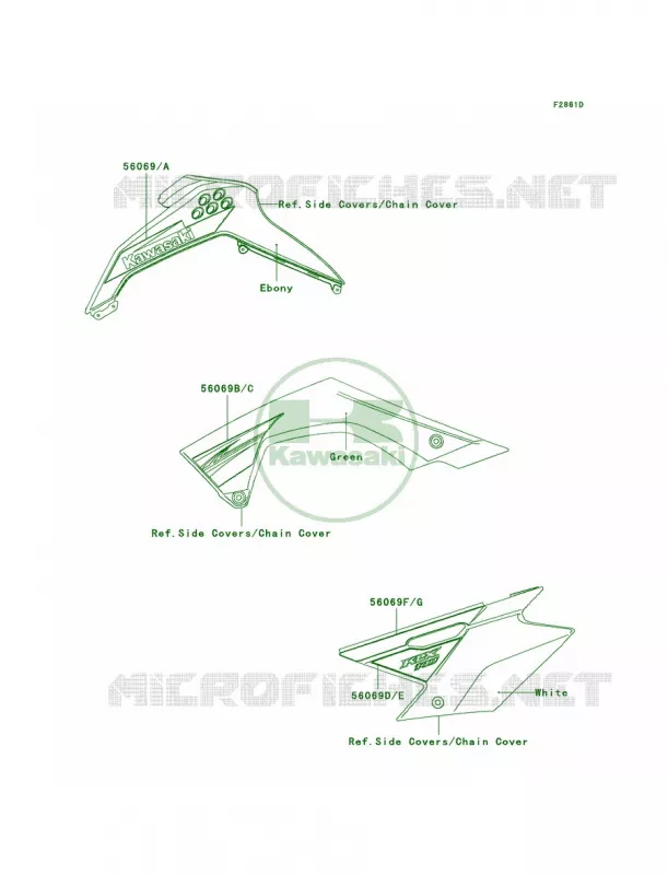 DecalsGreenABF Kawasaki MOTOS 140 2008 KLX140  KLX140A8F