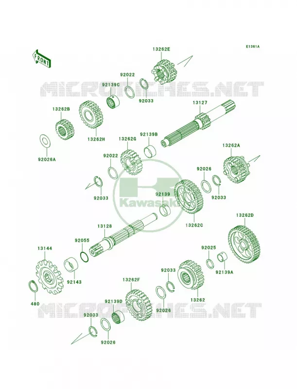 TransmissionAAFABF Kawasaki MOTOS 140 2008 KLX140  KLX140A8F
