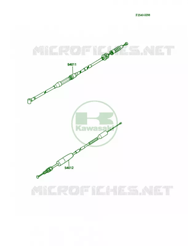 Cables Kawasaki MOTOS 80 1990 KX80 Big Wheels  KX80-N3