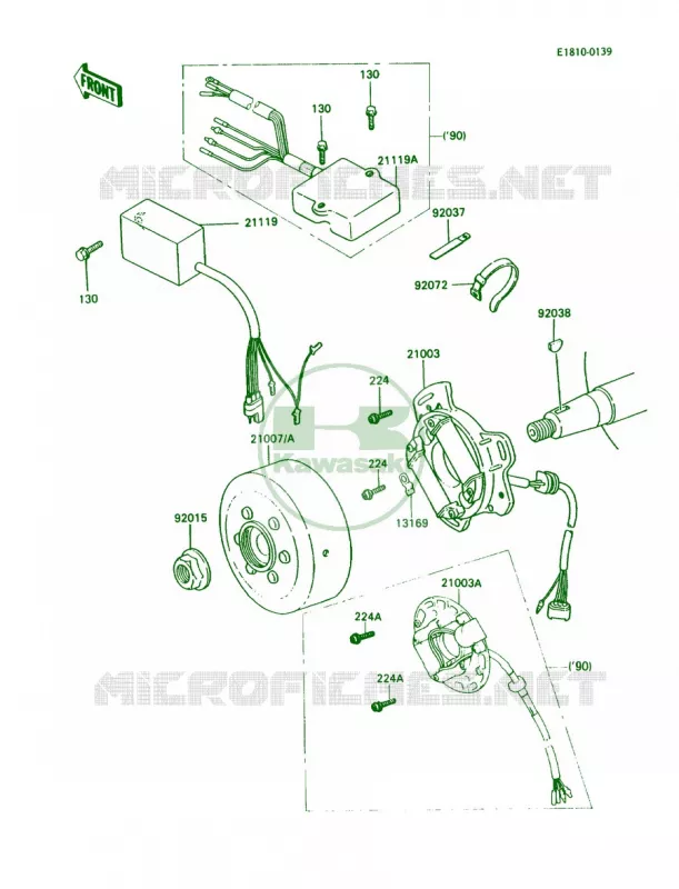 Generator Kawasaki MOTOS 80 1990 KX80 Big Wheels  KX80-N3