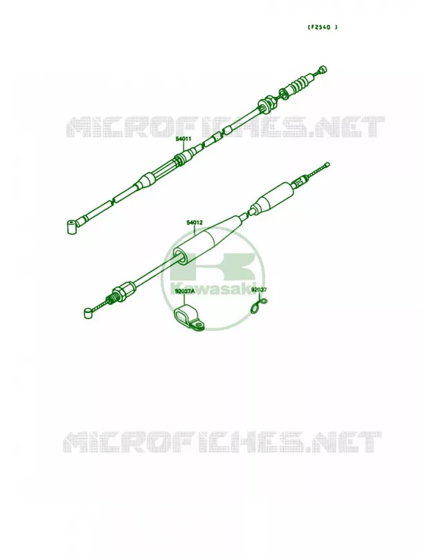 Cables Kawasaki MOTOS 125 1989 KX125  KX125-G1