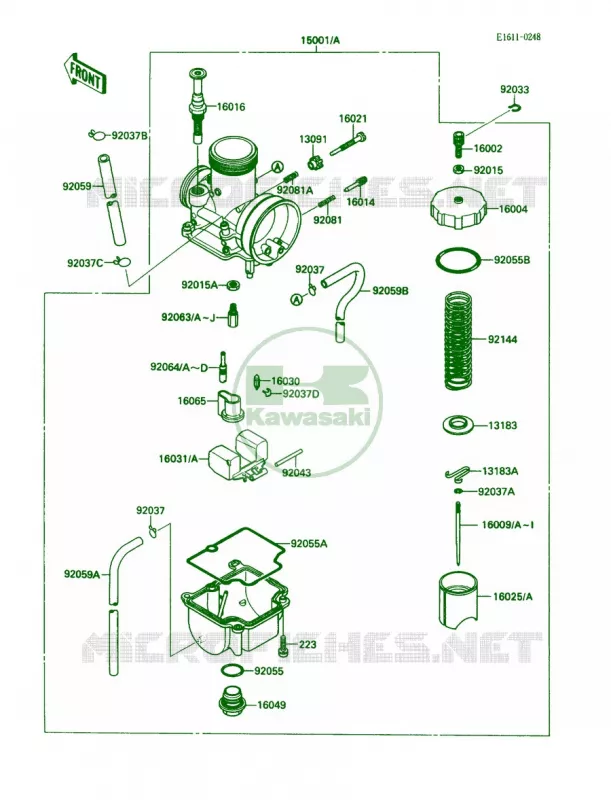 Carburetor Kawasaki MOTOS 80 1989 KX80 Big Wheels  KX80-N2