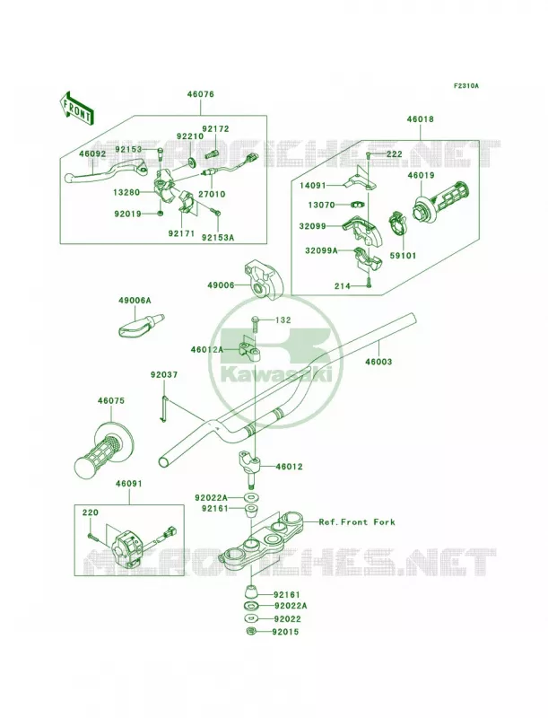 HandlebarBBF Kawasaki MOTOS 140 2008 KLX140L  KLX140B8F