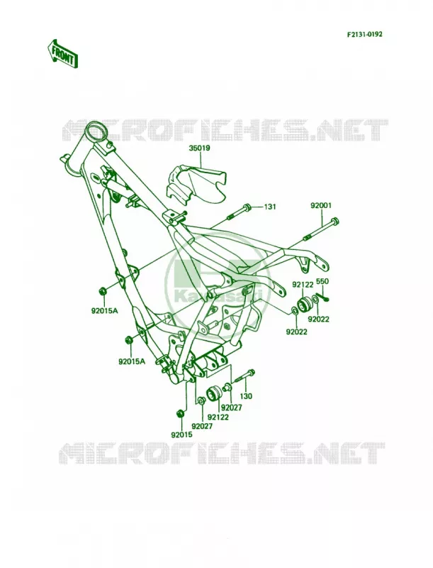 Frame Fittings Kawasaki MOTOS 60 1988 KX60  KX60-B4