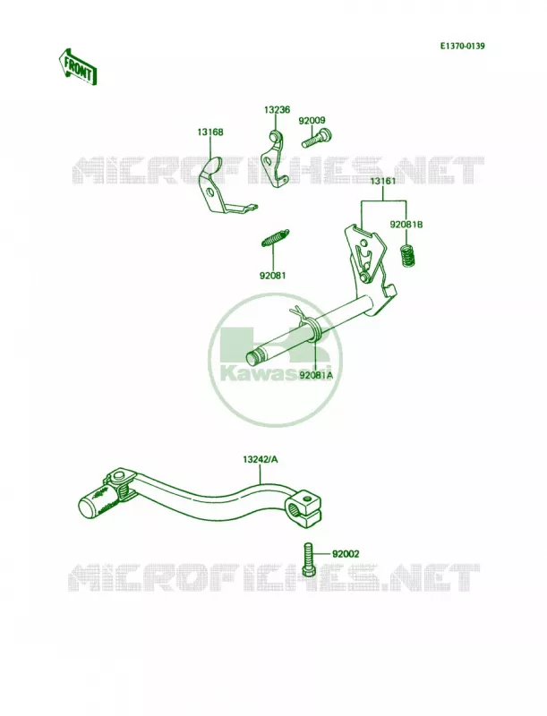 Gear Change Mechanism Kawasaki MOTOS 60 1988 KX60  KX60-B4