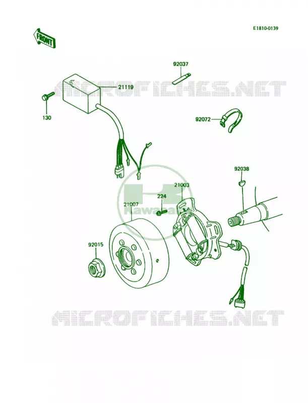 Generator Kawasaki MOTOS 80 1988 KX80 Big Wheels  KX80-N1