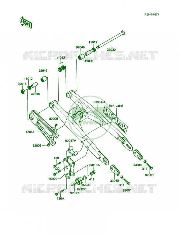 Swingarm Kawasaki MOTOS 60 1987 KX60  KX60-B3