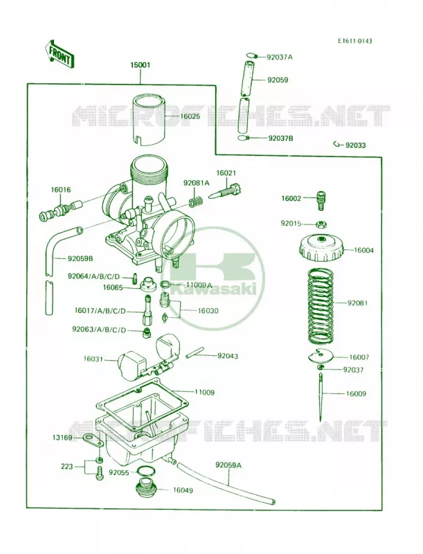 Carburetor Kawasaki MOTOS 60 1986 KX60  KX60-B2