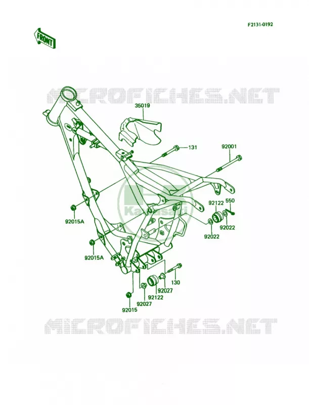 Frame Fittings Kawasaki MOTOS 60 1986 KX60  KX60-B2