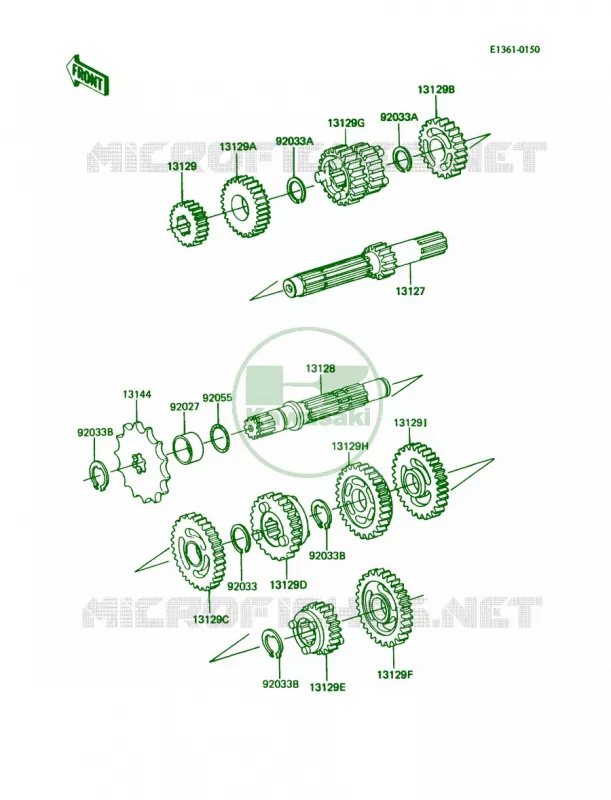 Transmission Kawasaki MOTOS 60 1986 KX60  KX60-B2