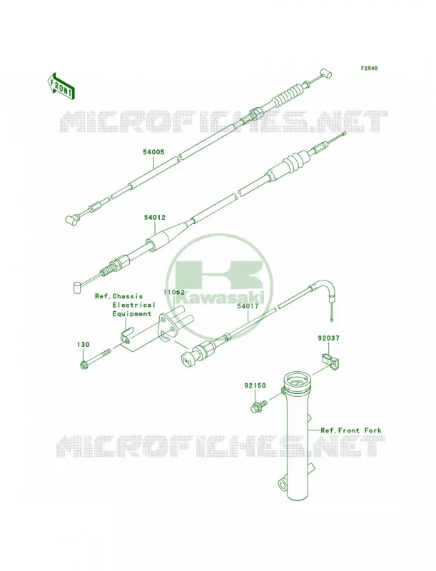 Cables Kawasaki MOTOS 110 2007 KLX110  KLX110A7F