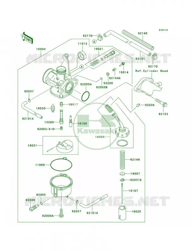 CarburetorA6FA7FCN Kawasaki MOTOS 110 2007 KLX110  KLX110A7F