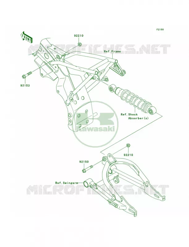 Rear Suspension Kawasaki MOTOS 110 2007 KLX110  KLX110A7F