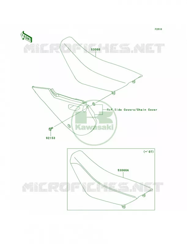 Seat Kawasaki MOTOS 110 2007 KLX110  KLX110A7F