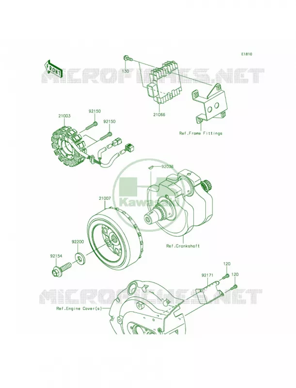Generator Kawasaki MOTOS 900 2015 Vulcan 900 Custom  VN900CFF