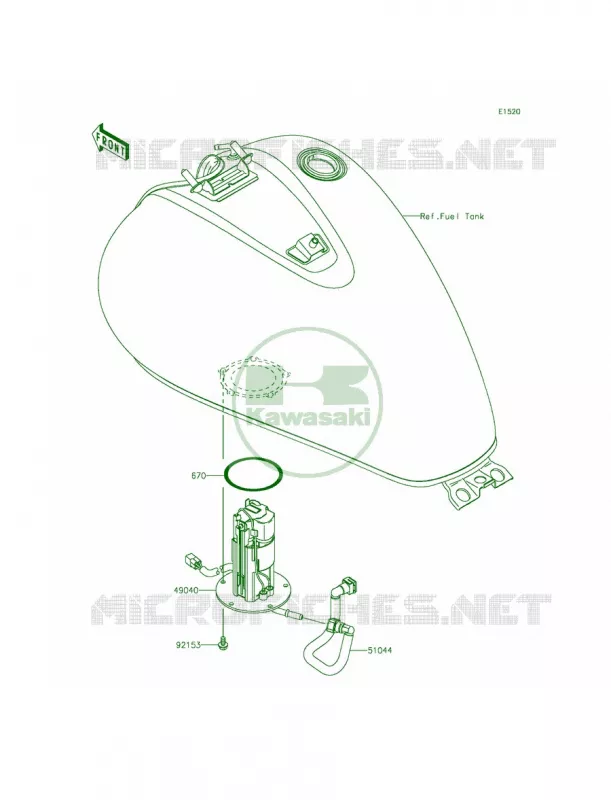 Fuel Pump Kawasaki MOTOS 900 2014 Vulcan 900 Custom  VN900CEFA