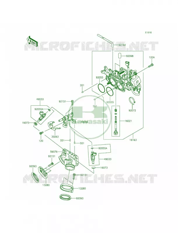 Throttle Kawasaki MOTOS 900 2014 Vulcan 900 Custom  VN900CEFA
