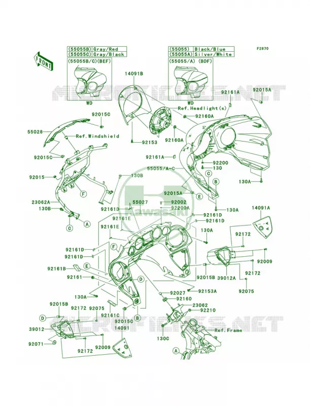 Cowling Kawasaki MOTOS 1700 2014 Vulcan 1700 Voyager ABS  VN1700BEF