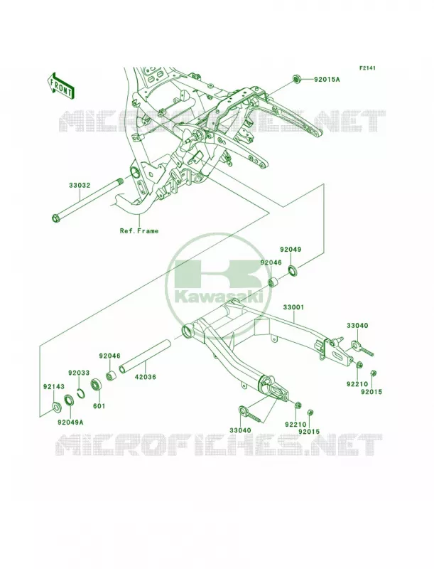 Swingarm Kawasaki MOTOS 1700 2014 Vulcan 1700 Voyager ABS  VN1700BEF