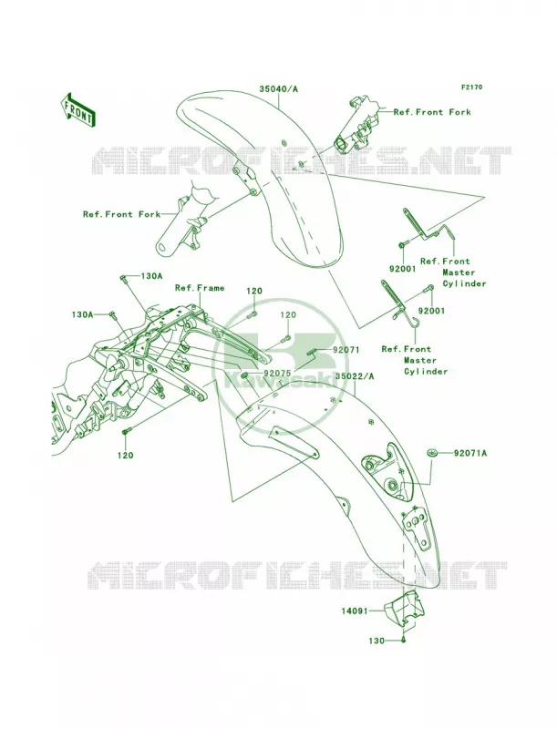 Fenders Kawasaki MOTOS 1700 2013 Vulcan 1700 Voyager  VN1700ADF