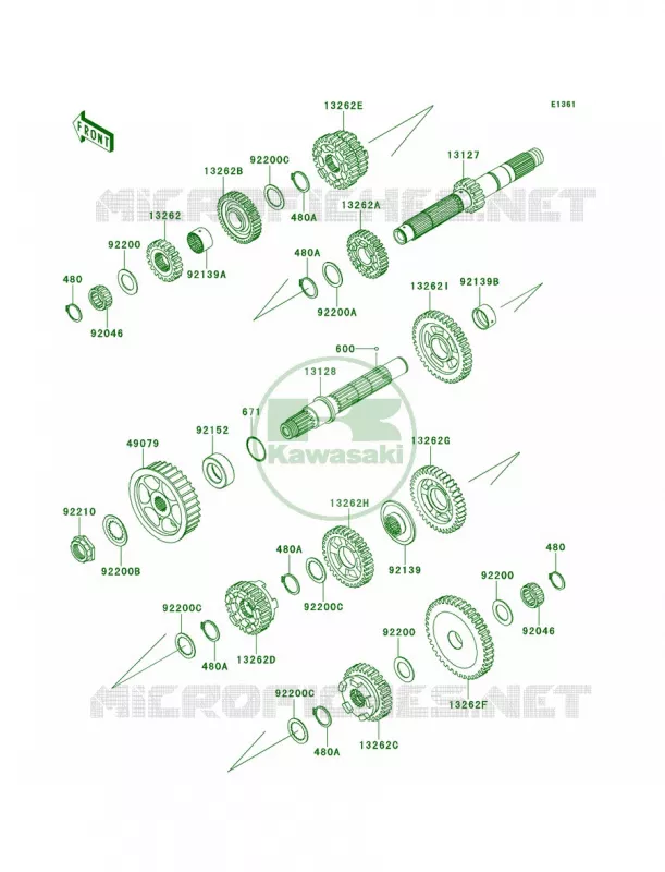 Transmission Kawasaki MOTOS 1700 2013 Vulcan 1700 Voyager  VN1700ADF
